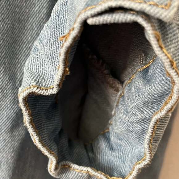 Pretty Little Thing Long Sleeve Lightwash Denim Jean Dress US sz 4 UK sz 8 - Picture 7 of 12